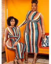 Rainbow Thinking Midi Dress (S ~ 5XL)